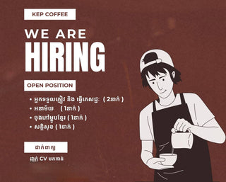 📢 ឱកាសការងារហាងកាហ្វេ! ជ្រើសរើសបុគ្គលិកជាច្រើនផ្នែក (Coffee Shop Positions)