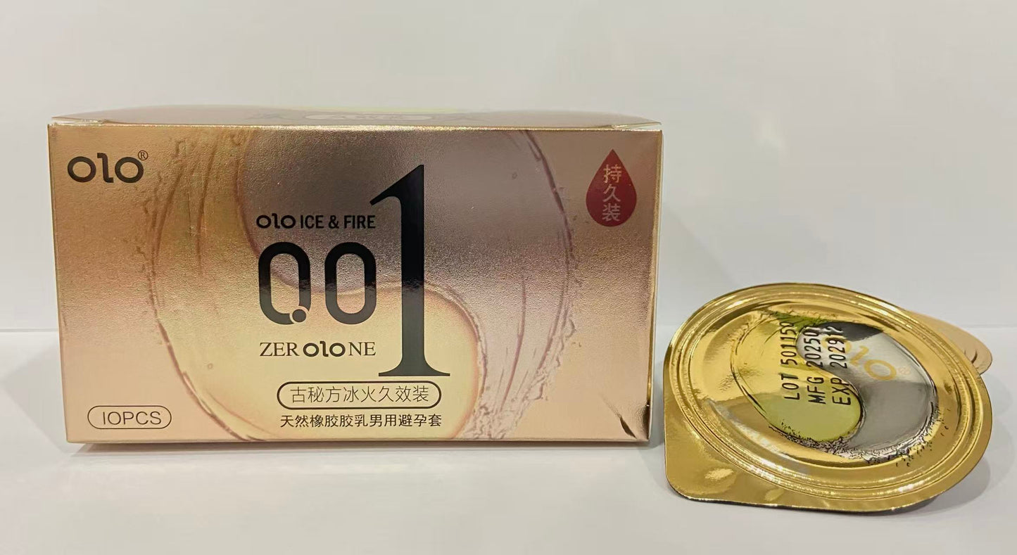 001 Ice & Fire Gold Condoms 10pcs