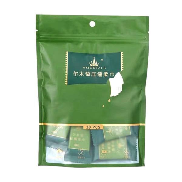 Amortals Compressed Face Towels (20 PCS) - Soft & Travel-Ready