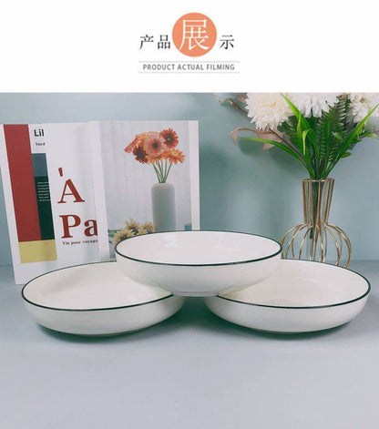 ឈុតចានសេរ៉ាមិចគុណភាពខ្ពស់ (ឈុត ៥ចាន ឬ ១០ចាន) - រឹងមាំ ធន់នឹងកម្ដៅ និងមានច្រើនម៉ូដសម្រាប់ជ្រើសរើស