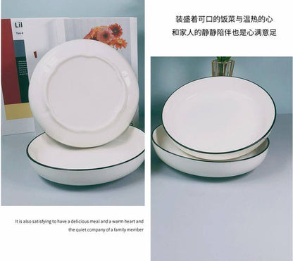 ឈុតចានសេរ៉ាមិចគុណភាពខ្ពស់ (ឈុត ៥ចាន ឬ ១០ចាន) - រឹងមាំ ធន់នឹងកម្ដៅ និងមានច្រើនម៉ូដសម្រាប់ជ្រើសរើស